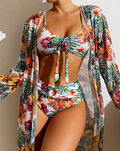 Naomi | 3-Piece Bikini Set with Kimono