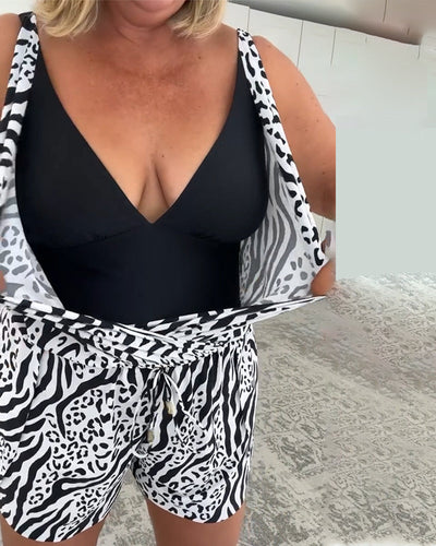 Sanne | Swimsuit with Summer Print