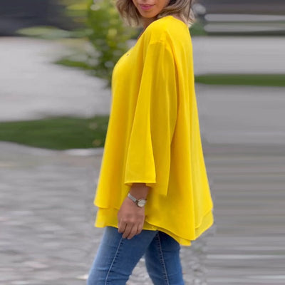 ELLY | Chiffon Zipper Blouse