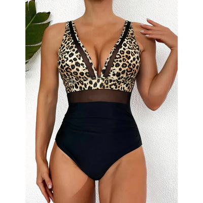 Jennie | Mesh-Detail Shaping Swimsuit