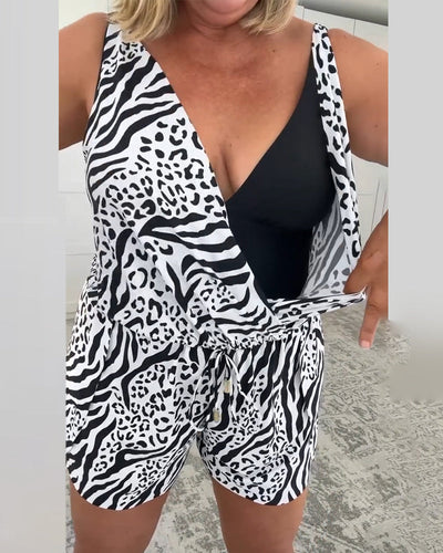 Sanne | Swimsuit with Summer Print
